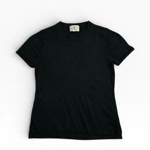Tuckernuck Cashmere Silk Blend Katie Tee Womens Size Medium Black Short Sleeve